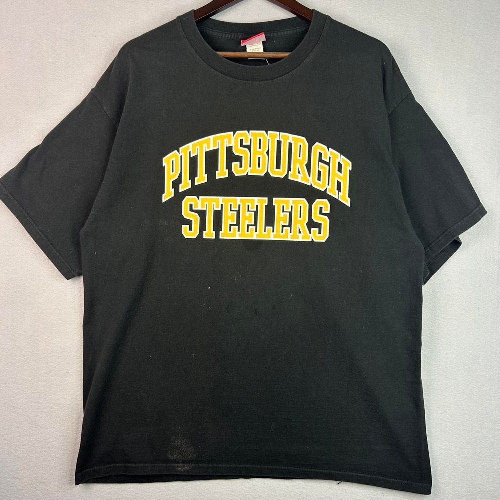NFL Football Pittsburgh Steelers Black Tee Shirt XL
